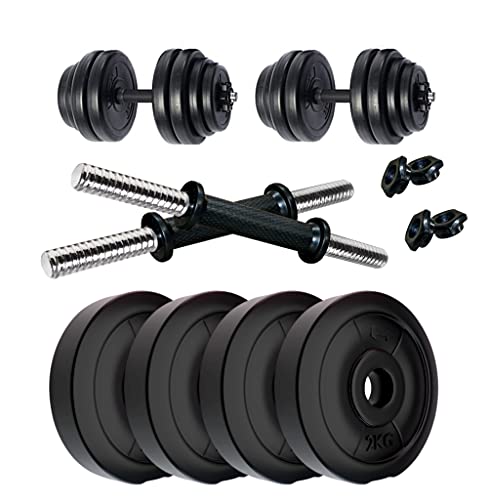 Image of Kore 8KG PVC (2 KG x 4 = 8 KG) Combo 16 Dumbbells Set, Multicolor