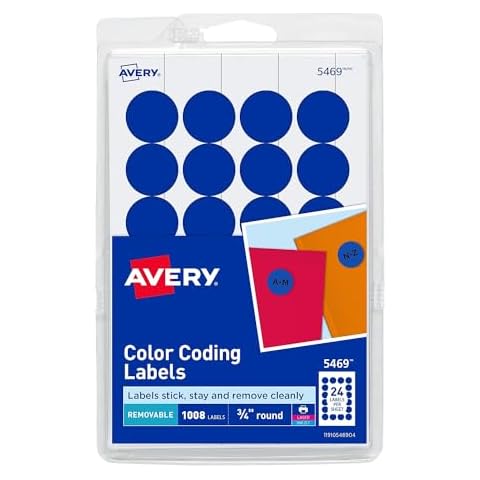 Avery 05469 Removable Round Labels Cover