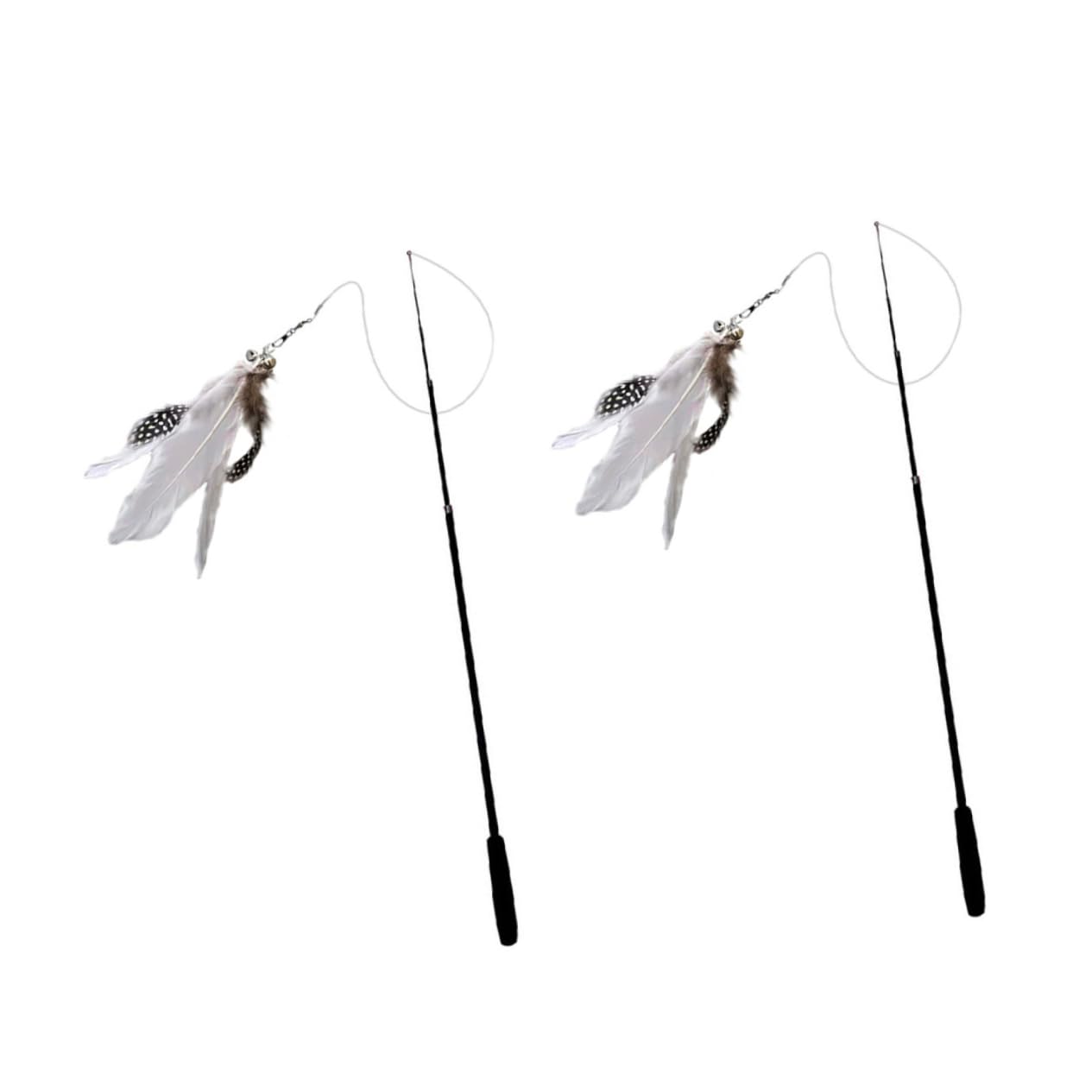 INOOMP 6pièces Téaser pour Chats Canne Interactif Télescopique avec Plumes Jouet Amusant pour Exercice Et des Chats