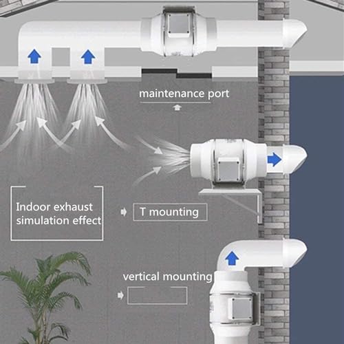 Image of INAIR | Mixed Flow Exhaust Fan I INA-MFF-315P I Black | 1750-2200 (m3 /g) Airflow | Silent, Energy Saving, Durable Ventilation Fan | Flexible Adjustment, Long Distance Air Supply IFor bathroom, kitchen