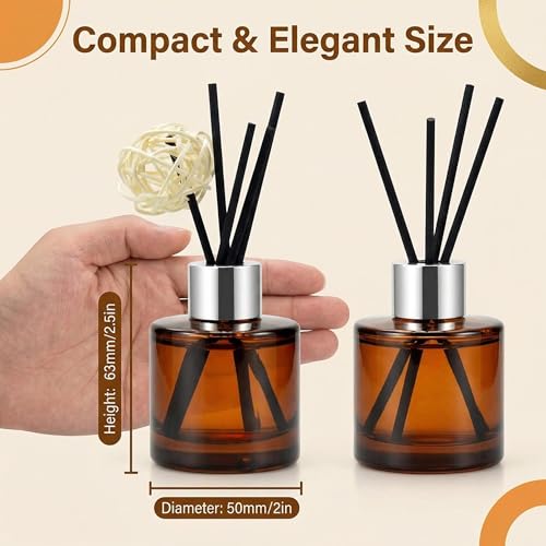 2 Pzs Botellas de Vidrio para Difusor de Aromaterapia miniatura 2