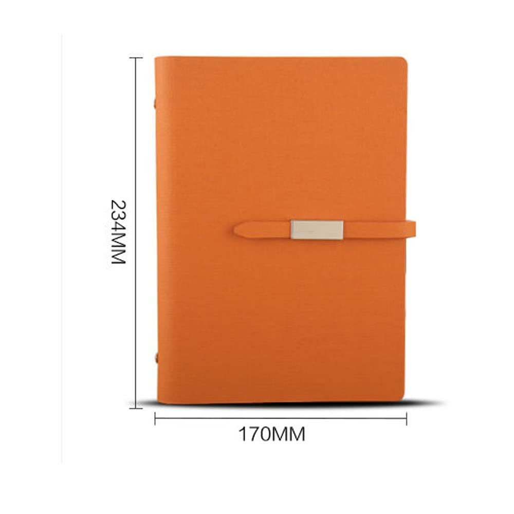 BmxauZ Taccuino a spirale in pelle - Elegante taccuino aziendale per ufficio, agenda con raccoglitore ad anelli e regalo di cancelleria Formato A5 170 x 234 mm