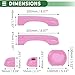 Motoforti Exterior Door Handle Cover Set, Decoration Trim for Jeep Renegade 2015-2021, ABS, Pink, 1 Set