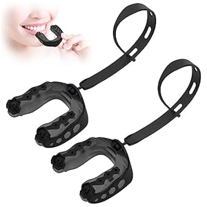 2 Pack Football Mouth Guard with Strap, Professional Youth Mouth Guard Soft Sports Mouthguard for Boxing, MMA, Lacrosse, Hockey, Rugby and Basketball for Adult & Youth (Black)