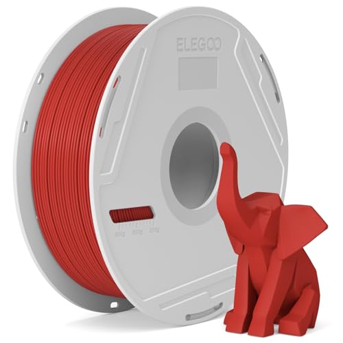 Image of ELEGOO PLA Basic Filament with Reusable Spool red 1KG, 1.75mm PLA 3D Printing Filament 2.2lbs High Dimensional Accuracy, Easy Installation Detachable Spool Fits for Most 3D Printers