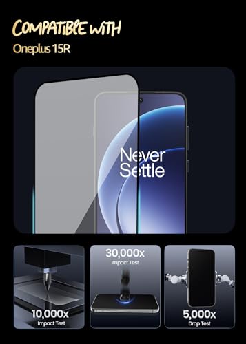 Image of Lensarmor Compatible with OnePlus 15R Screen Protector (1 Pack) - 0.15mm Ultra-Thin Tempered Glass, Ultrasonic Fingerprint Compatible, HD Clear Display, Easy Installation Kit Included