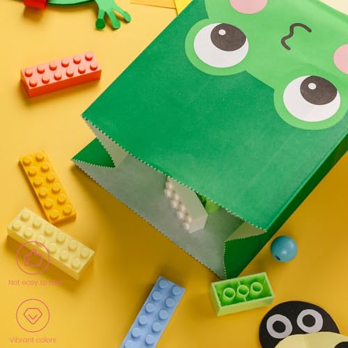 Vgoodall 24Pcs Animal Party Favor Bags, Goodie Bags With Stickers Paper Gift Bags Candy Treat Bags For Kids Birthday Party Supplies thumb #3