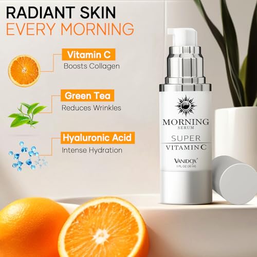 VANIDOX Super Vitamin C Serum for Women Over 70, All-In-One Formula, Made in USA, Hydrates, Firms, Lifts, and Targets Wrinkles, Age Spots, and Fine Lines, Vitamin C Serum (1fl oz)