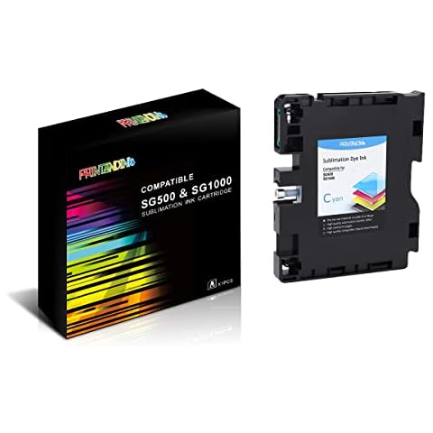 PRINTANDINK Cyan Sublimation Ink Cartridges Compatible with New Firmware Sawgrass Virtuoso SG500 SG1000 Cover