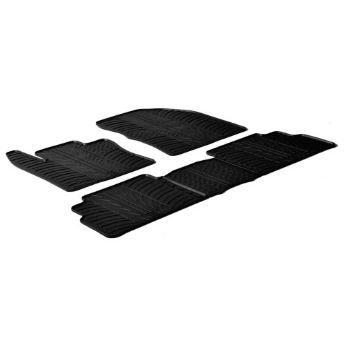 Gledring Set tapis de caoutchouc compatible avec Toyota Verso 2009- (T profil 5-pièces + clips de montage)