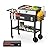 LS'BABQ Portable Outdoor Grill Table, Folding Grill Stand for Blackstone 17"/22" Griddle, Camping BBQ Prep Grill Cart for Blackstone Griddle Stand and Ninja Grill, Large Space Grill Stand with Wheels