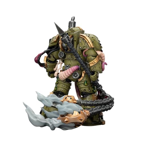 Image of JOYTOY Death Guard Blightlord Terminator 2 Warhammer 40K 1 /18 Action Figures Death Guard Blightlord Terminator 2 with Flail of Corruption Collectible Model 5.5Inch Birthday Gift 5.51 inch JT02878