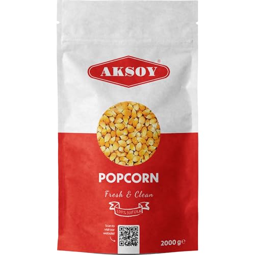Aksoy Popping Corn Kernels - 2KG | Popcorn Seeds For Stovetop, Microwave & Air Popper | Freshly Harvested Corn For Delicious Homemade Popcorn Snacks... (Packaging May Vary) - 4