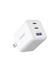 UGREEN 30W Double USB C Chargeur mural, 3-Ports GaN PD Adaptateur d'alimentation pour chargeur rapide compatible avec iPhone 17 16 15 14 Pro Max, Galaxy S26 S25, iPad, Aéropodes, Pixel 10, noir