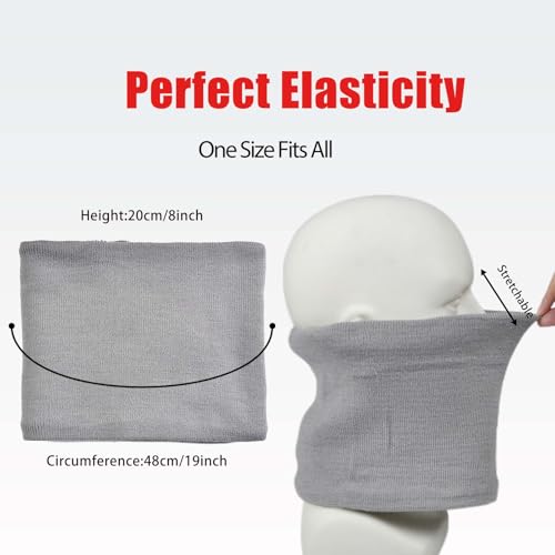 Winter Neck Warmer For Women Men Fleece Lined Thick Neck Gaiter Face Scarf Mask3