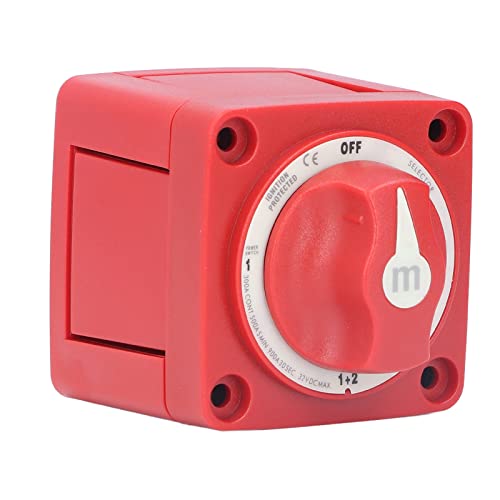 IP66 Waterproof Battery Switch Selector 4 Position for Yachts RVs Modified Cars, Safe Design and Easy Installation, for Marine or RV Applications