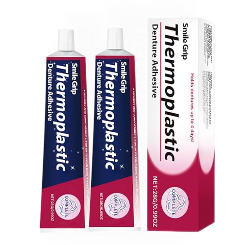 Adhesivo Termoplástico Prótesis Dentales, 2x28g Agarre Acolchado Prótesis Dentales, Crema Adhesiva Prótesi Dentale Cómodo Y Seguro, Profesional Gel Reparador Prótesi Dentale, Para Hombres Y Mujeres