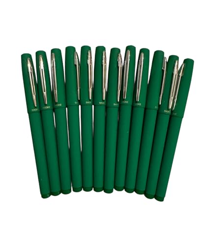 Image of Levin Baoke Green Gel Pen Line Writing Pen, Archival Ink Fine Point Tip Large Capacity School&Office Neutral Pen (0.7MM, pack of 5)