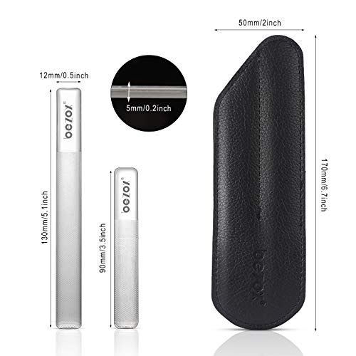 BEZOX Juego de limas de uñas de cristal más grueso - Juego de manicura de limas de uñas de nanocristal profesional mejorado para limar uñas de vid - imagen 5