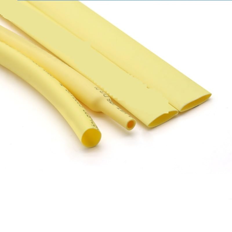 1 Unidad de Tubo termorretráctil Metro diámetro Amarillo 1mm a 50 Mm, Funda Cable térmico PE 2:1 aislada, Calidad Naval(2.5mm)