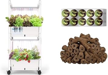 28 Pods Hydroponics Growing System & 240Pcs Hydroponic Seed Pods Kit