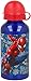 Gourde d'école en aluminium pour enfants 400 ml avec bec rétractable (Spiderman rayures)