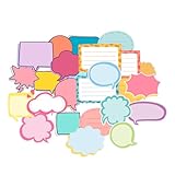 Colorful Blank Thought & Speech Bubble Sticker Labels for Scrapbooking,Planners,Diaries,Calendars-25 Unique Designs, 250 Pcs Set