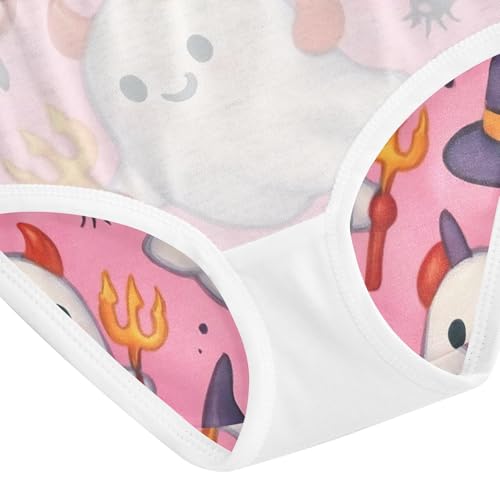Toddler Panties, Cute Halloween Pink Girls' Cotton Brief Underwear, 2–8 Years4