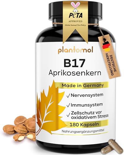 180 Aprikosenkerne Kapseln mit 1100mg Aprikosenkern-Extrakt pro Tag (2 Kapseln) - enthält natürlicherweise unstandardisiertes Vitamin B17 + pflanzliches Vitamin C aus Hagebutte - 3 Monatsvorrat