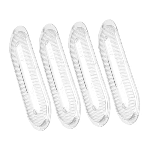 SHINEOFI 4pcs Kitchen Range Hood Lamp Covering Plates Fit for Oval Shape Lighting Lightweight and Easy to Maintain Transparent Shade Replacement Accessory for Kitchen Range Hoods