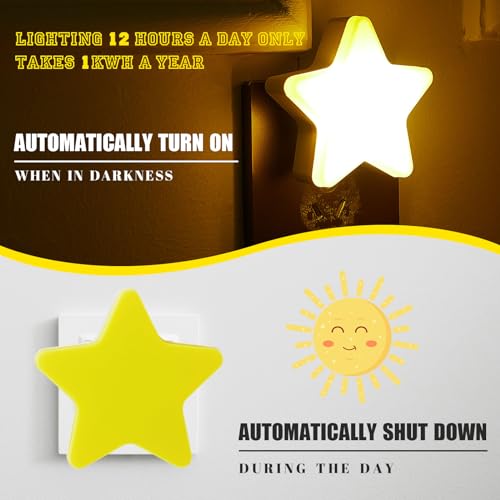 Mudder MUDDER-VDJO2W 2 Pack Night Light Plug Into Wall Soft Led Night Light Cute Wall Nursery Lamp Warm Sensor Plug-In Intelligent Nightlight thumb #3