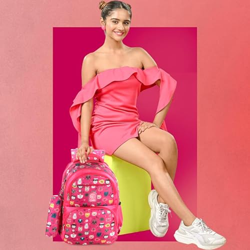Image of Chris & Kate Premium 32 L Multi-Print School Bag for Boys Girls and Kids Spacious Interiors Casual Backpack Perfect for School, College, Everyday Use Includes Free Stationery Pouch and Rain Dust Cover