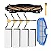 JUSTQIANG Staubsauger-Teile-Roboter-Hauptrollen-Seitenbürstenfilter-Set Mopp Pad Fit for Ecovacs Deebot N79s N79 Conga Excellence 5040 990 Ersatzteil