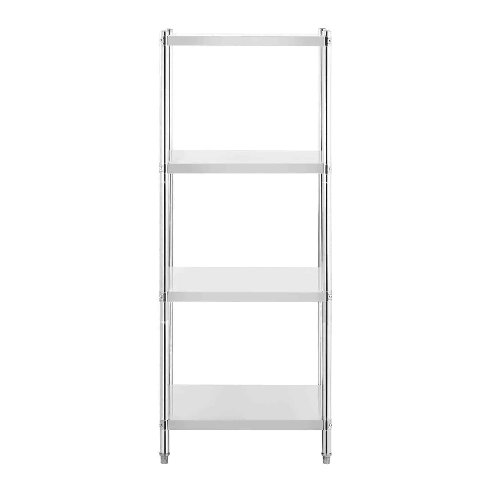 Royal Catering RCER-7060 Étagère en INOX À Poser De Cuisine Professionnelle 4 Niveaux (Dimensions : 70 x 60 x 180 cm, Nombre de tablettes : 4, Capacité de 200 kg)