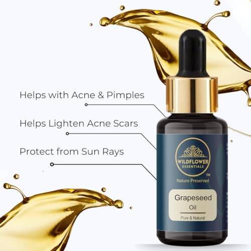 Image of 100% Pure & Natural Grapeseed Oil Cold Pressed For Face Skin Hair Body Anti Ageing Lightweight Undiluted Carrier Oil 30ml