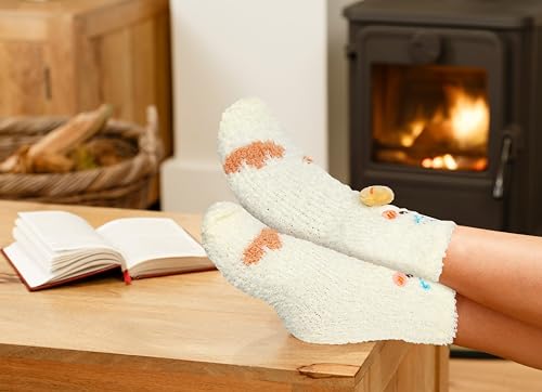 Image of Benefeet Sox Womens Fuzzy Socks Girls Cute Slipper Sock Funny Fluffy Winter Warm Soft Cozy Plush Indoor Sleep Sock