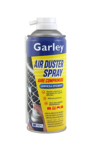 GARLEY Air Duster Spray 400ml - Spray Aire Comprimido - Limpieza de Teclados, Cámaras, Ordenadores Cover