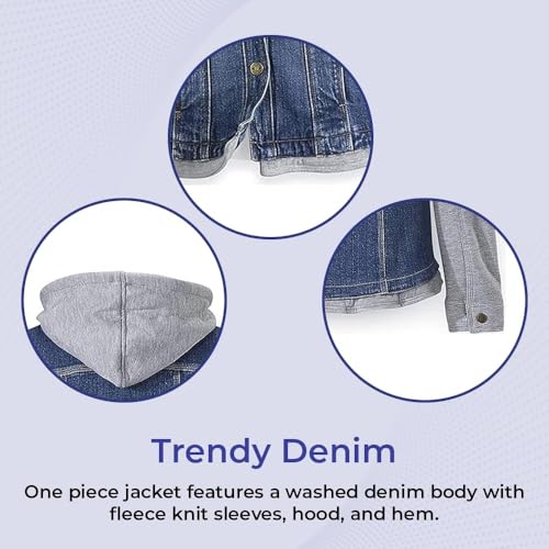 SAGEFINDS Fleece and Denim Jacket for Women | Long Sleeve | Hood with Drawstring3