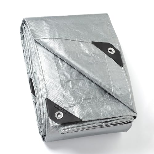 GUARD SHIELD Telone di copertura occhiello impermeabile 4x6 m argento