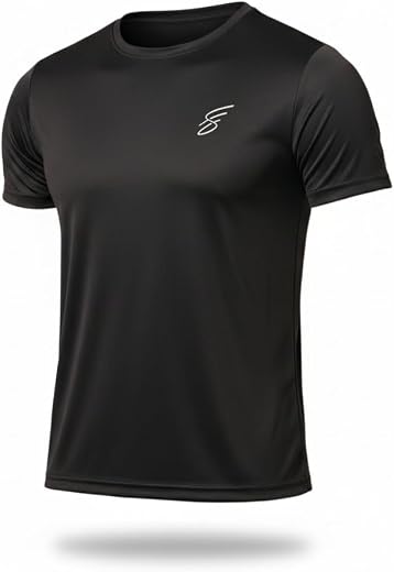 SWEATHEADS Round Neck Moisture Absorbing Performance Half Sleeve Slim Fit T-Shirt for Men | Quick Dry Technology | Light W...