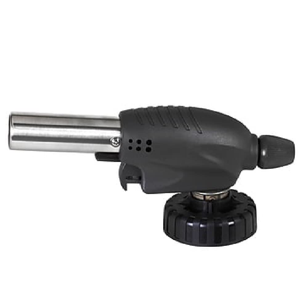 Todo espléndido soplete de cocina, antorcha de cocción de encendido automático, boquilla de cabeza de antorcha de soldadura, antorcha de soplado profesional butano llama ajustable (gas no incluido)