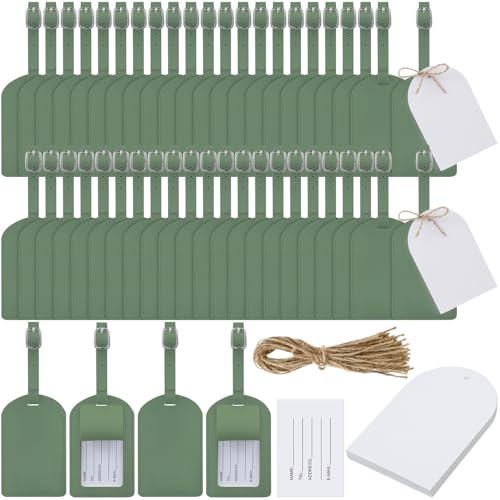 Amylove 48 Sets Leather Luggage Tags Bulk Wedding...