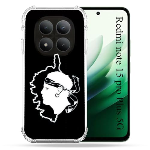 Coque renforcée Redmi Note 15 Pro Plus 5G idéale pour voyager en Corse - Noir