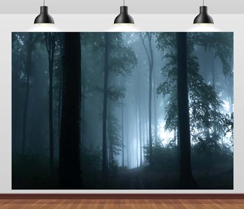 Fondo fotográfico bosque oscuro Misty 7x5ft miniatura 1