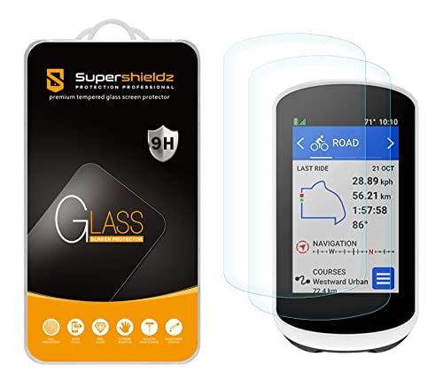 Supershieldz (2 Pack) Designed for Garmin Edge Explore 2 Tempered Glass Screen Protector, Anti Scratch, Bubble Free