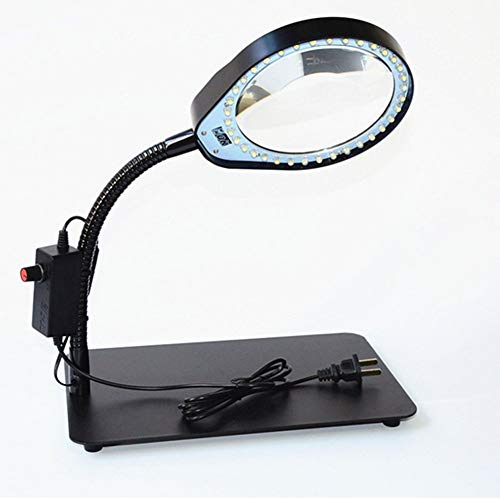 Lampe de table de travail avec loupe 10X rechargeable pour réparation