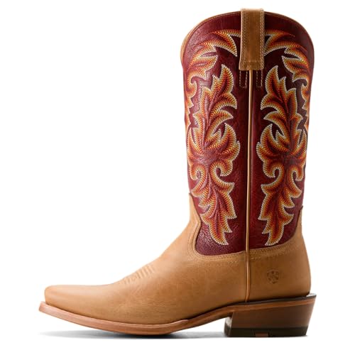 ARIAT Men's Futurity Champ Cowboy Boot, Flaxen Tan/True Red, 12 Narrow2
