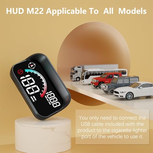 Image of AZIJYV Windshield Speedometer Projector, Digital Speedometer for Car GPS Speedometer with Speed, Overspeed, Heads Up Display for Cars Suitable for All Vehicles