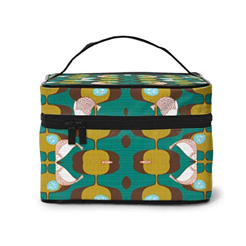 Bolsas de cosméticos Gourmet Garden Green Wallpaper (7352) Travel Makeup Bag Portable Makeup Boxes for Women Cosmetic Case Storage Organizer Travel Daily Carry
