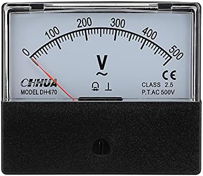 Analog Voltmeter DH-670 AC0-500V Panel Volt Meter Gauge Voltage Tester for Circuit Testing Mechanical Equipment
